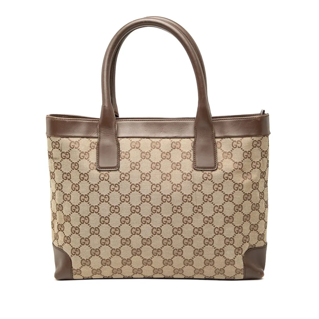 Gucci GG Canvas Tote Beige Good - Front View