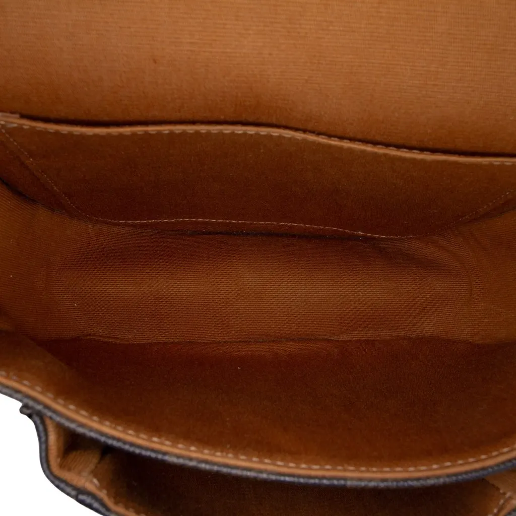 Celine Medium Triomphe Coated Canvas Folco Crossbody Brown Very good - Model View