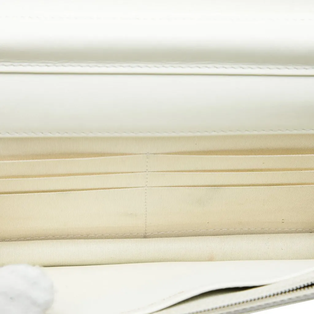 Chanel Quilted Caviar Boy Wallet on Chain White Leather Very good - Model View
