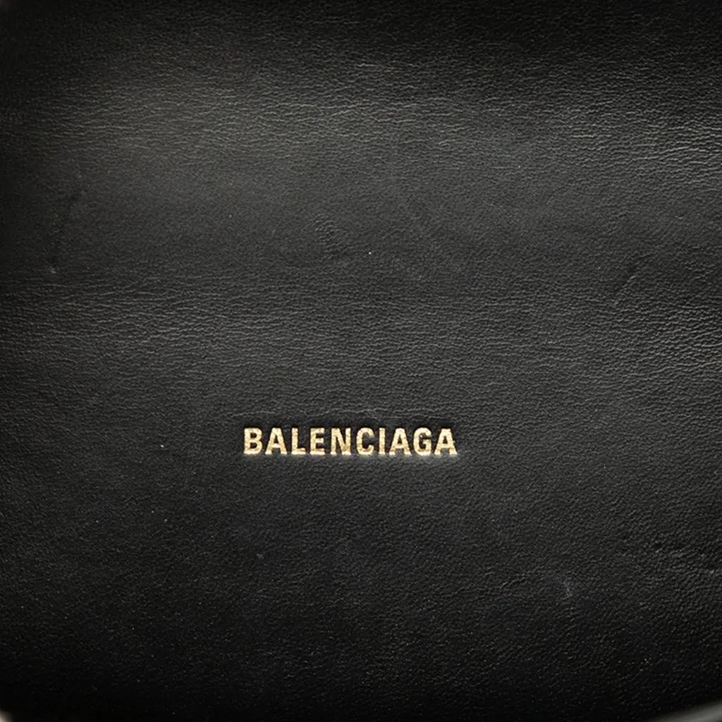 Balenciaga Calfskin Hourglass Top Handle Bag XS Black Leather Good - Box View