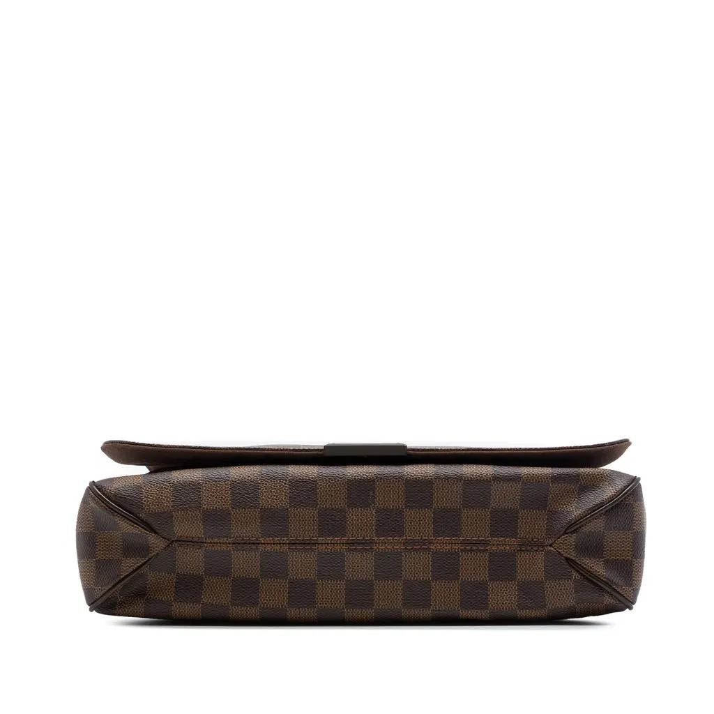Louis Vuitton Damier Ebene District MM Brown Canvas Good - Inside View