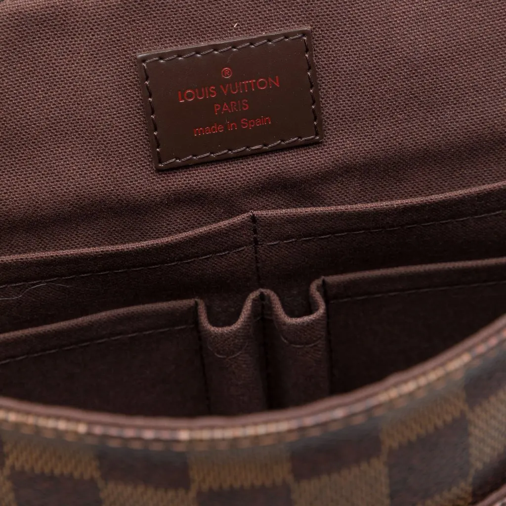 Louis Vuitton Damier Ebene District MM Brown Canvas Good - Box View