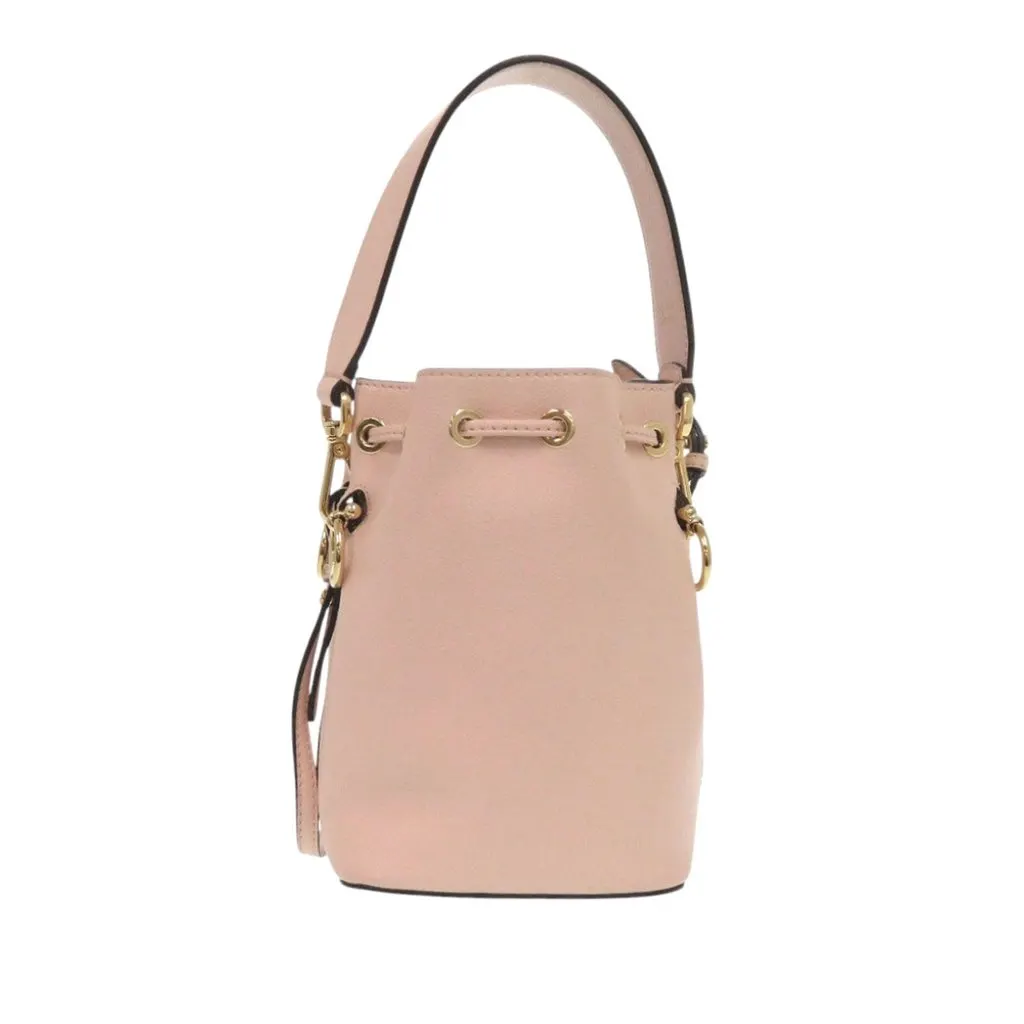 Fendi Mini Calfskin Mon Tresor Bucket Bag Pink Leather Very good - Back View