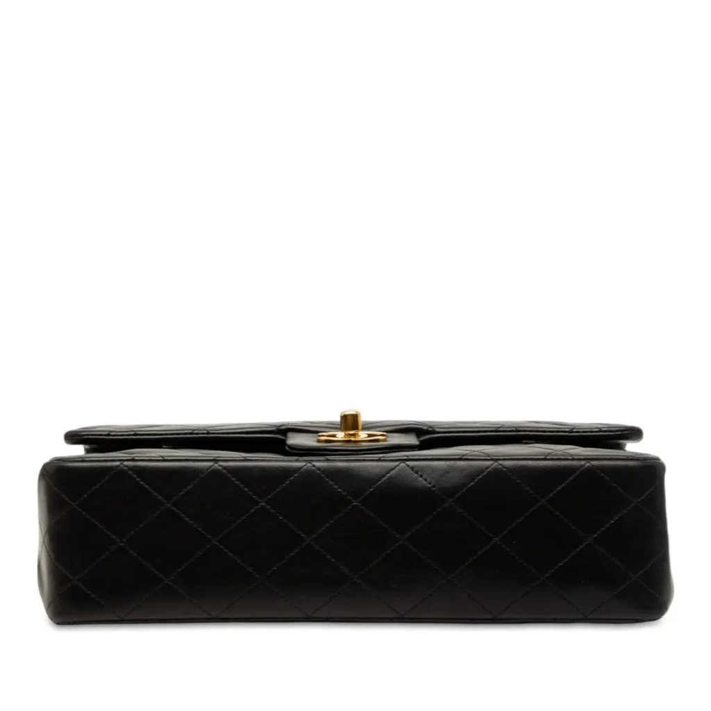 Chanel Medium Classic Lambskin Double Flap Black Leather Very good - Inside View