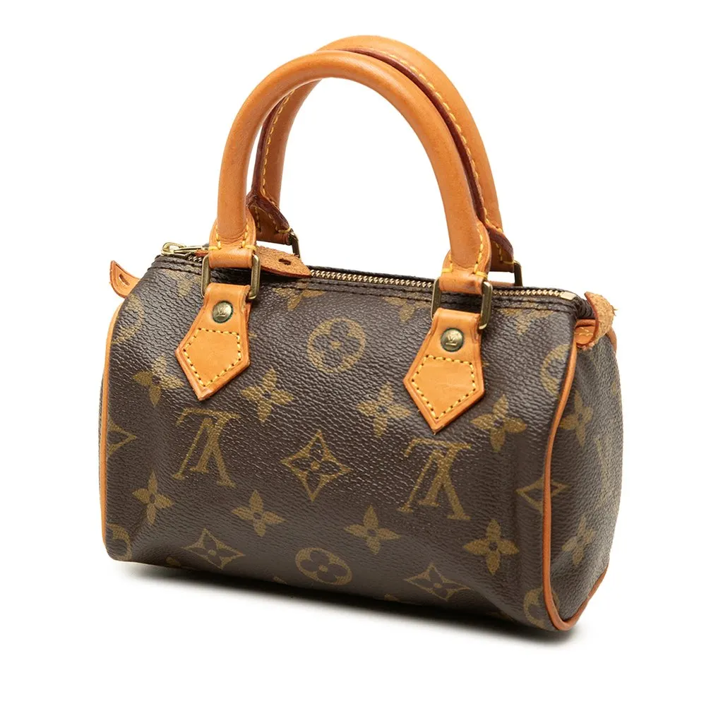 Louis Vuitton Monogram Nano Speedy Dating Brown Canvas Good - Back View