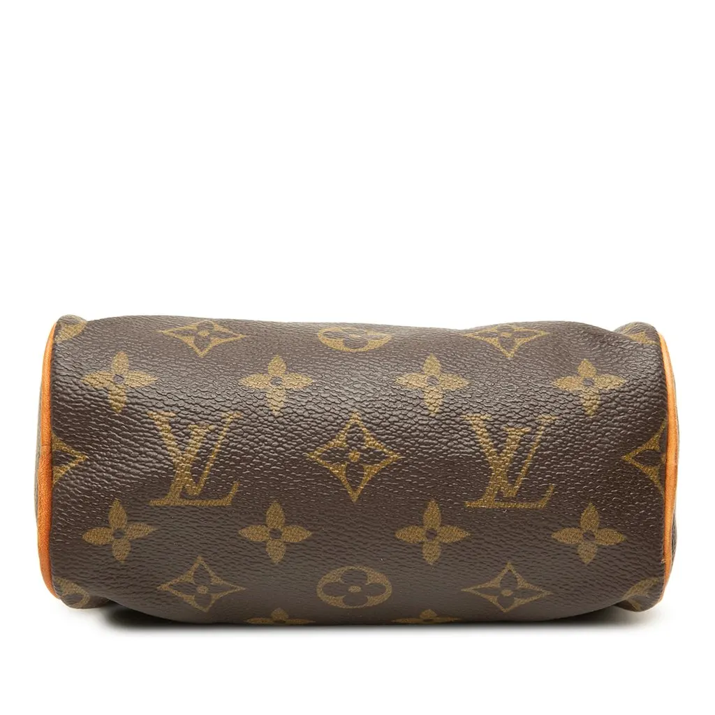 Louis Vuitton Monogram Nano Speedy Dating Brown Canvas Good - Inside View