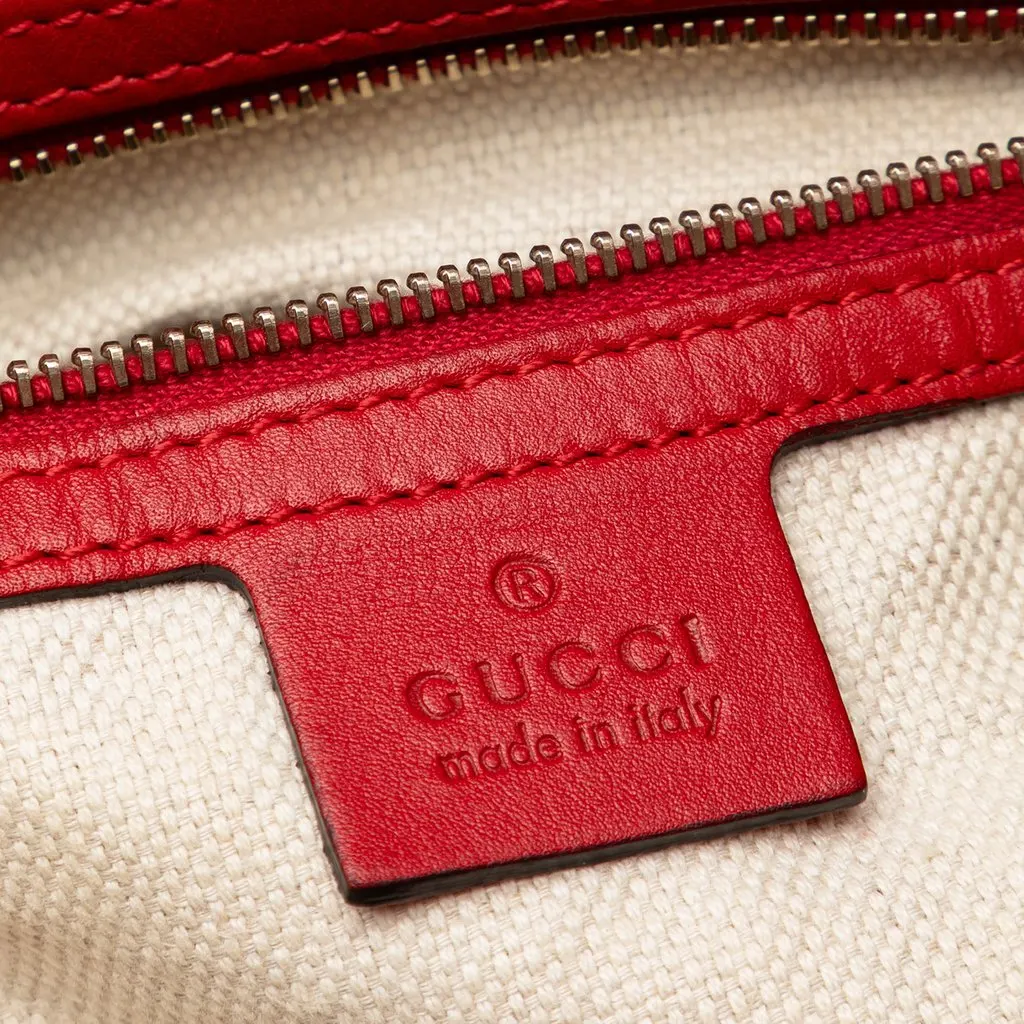 Gucci Medium Guccissima Valentine Top Handle Bag Red Leather Very good - Box View