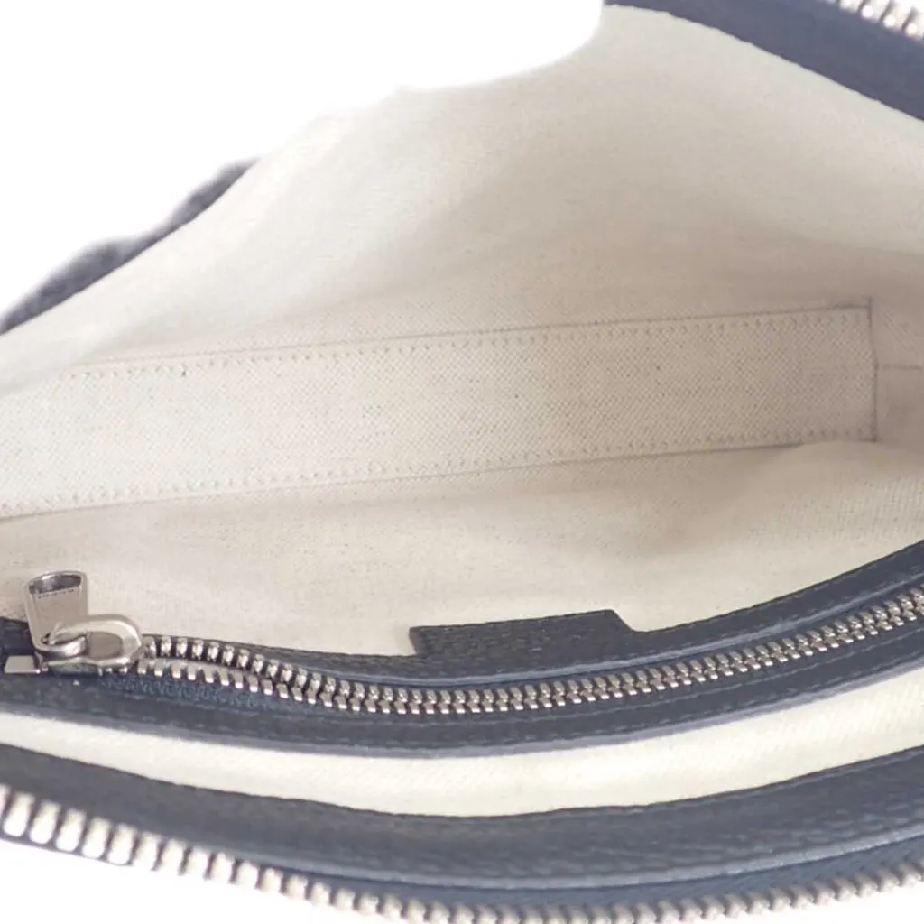 Gucci Small Jumbo GG Embossed Calfskin Messenger Bag Black Leather Very good - Box View