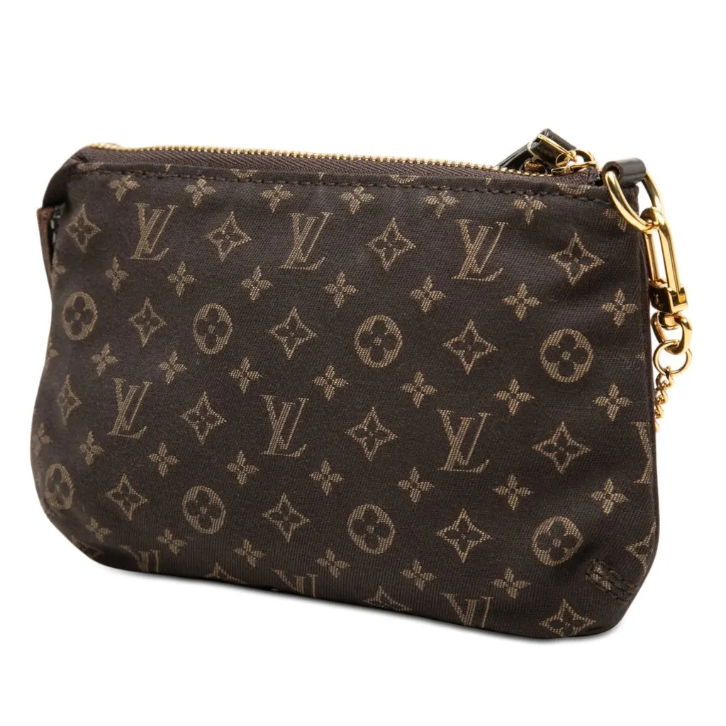Louis Vuitton Monogram Mini Lin Mini Pochette Accessoires Brown Very good - Back View