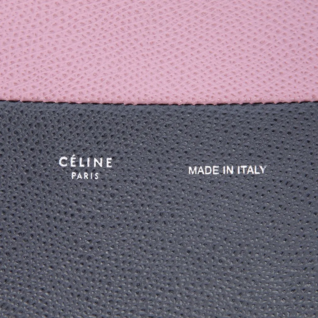 Celine Small Bicolor Grained Calfskin Vertical Cabas Tote Pink Leather Very good - Box View