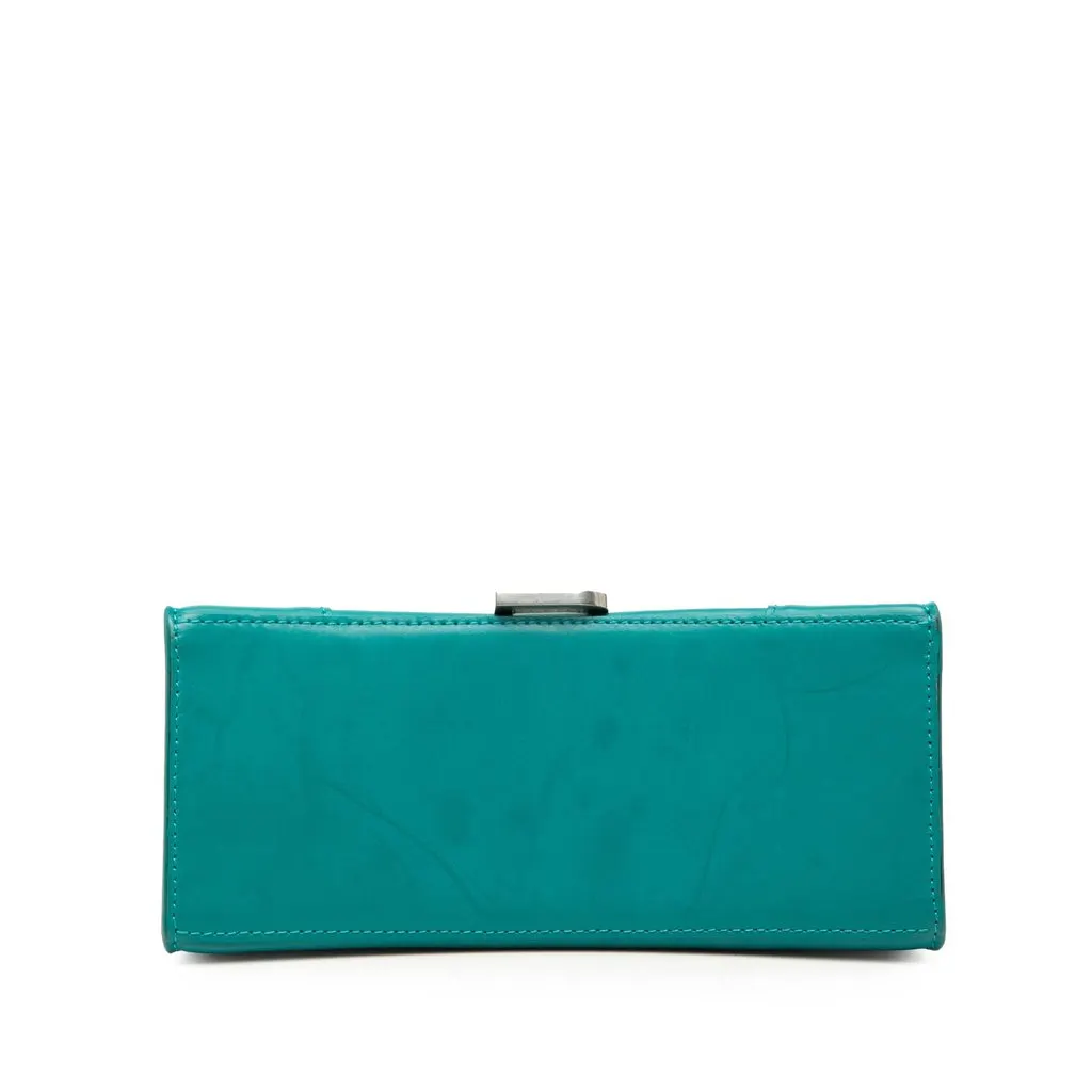 Balenciaga Small Shiny Box Calfskin Hourglass Top Handle Bag Blue Leather Very good - Inside View