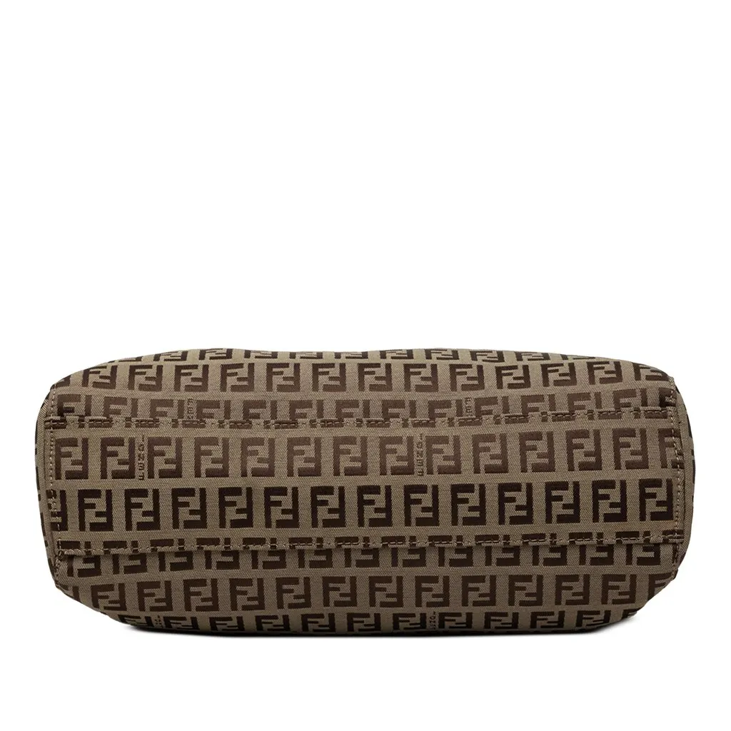 Fendi Zucchino Canvas Tote Beige Canvas Good - Inside View