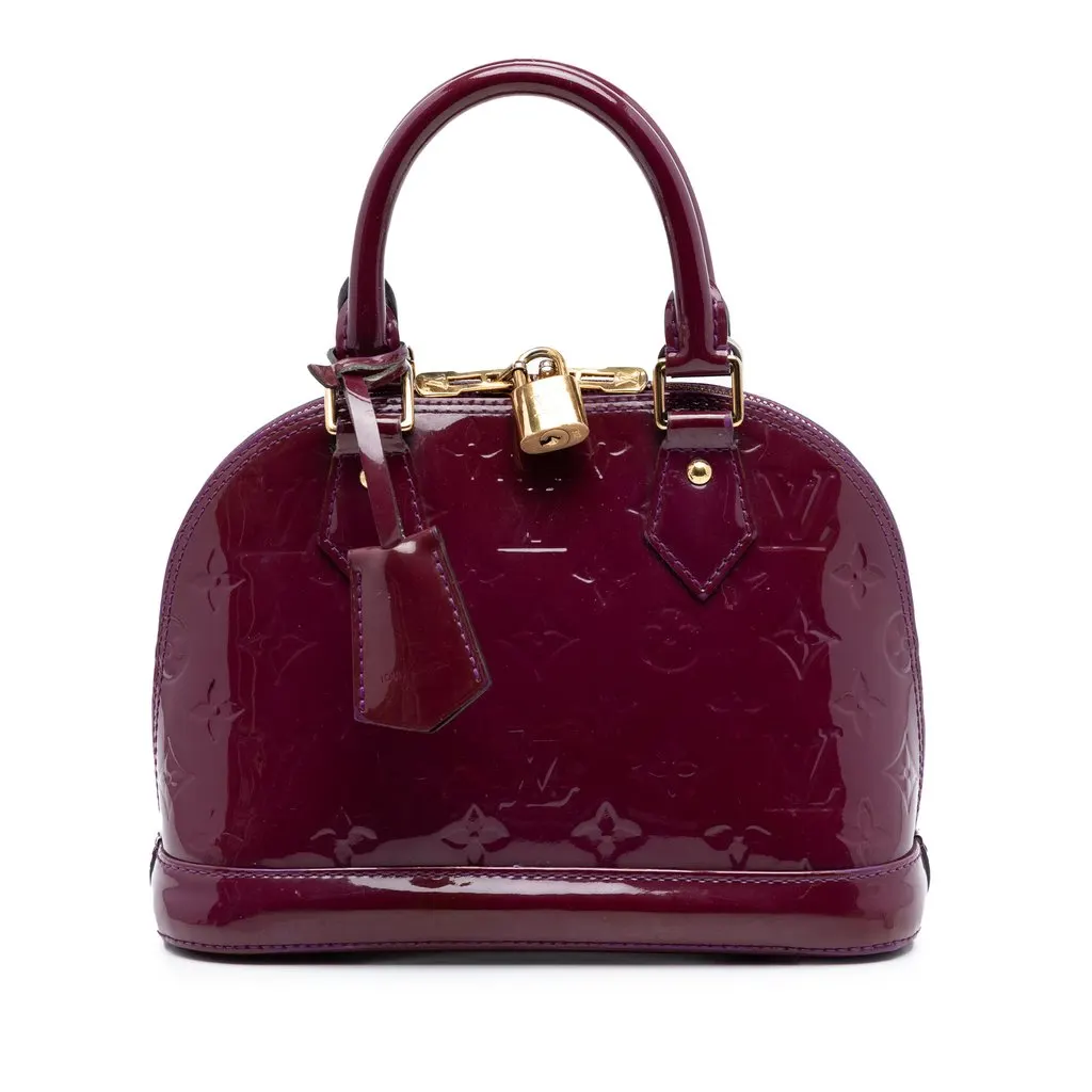 Louis Vuitton Monogram Vernis Alma BB Purple Leather Very good - Front View