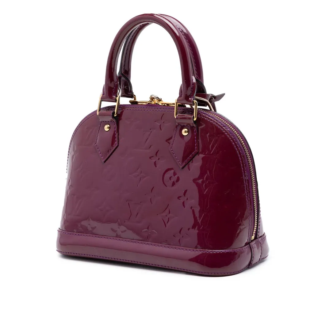 Louis Vuitton Monogram Vernis Alma BB Purple Leather Very good - Back View