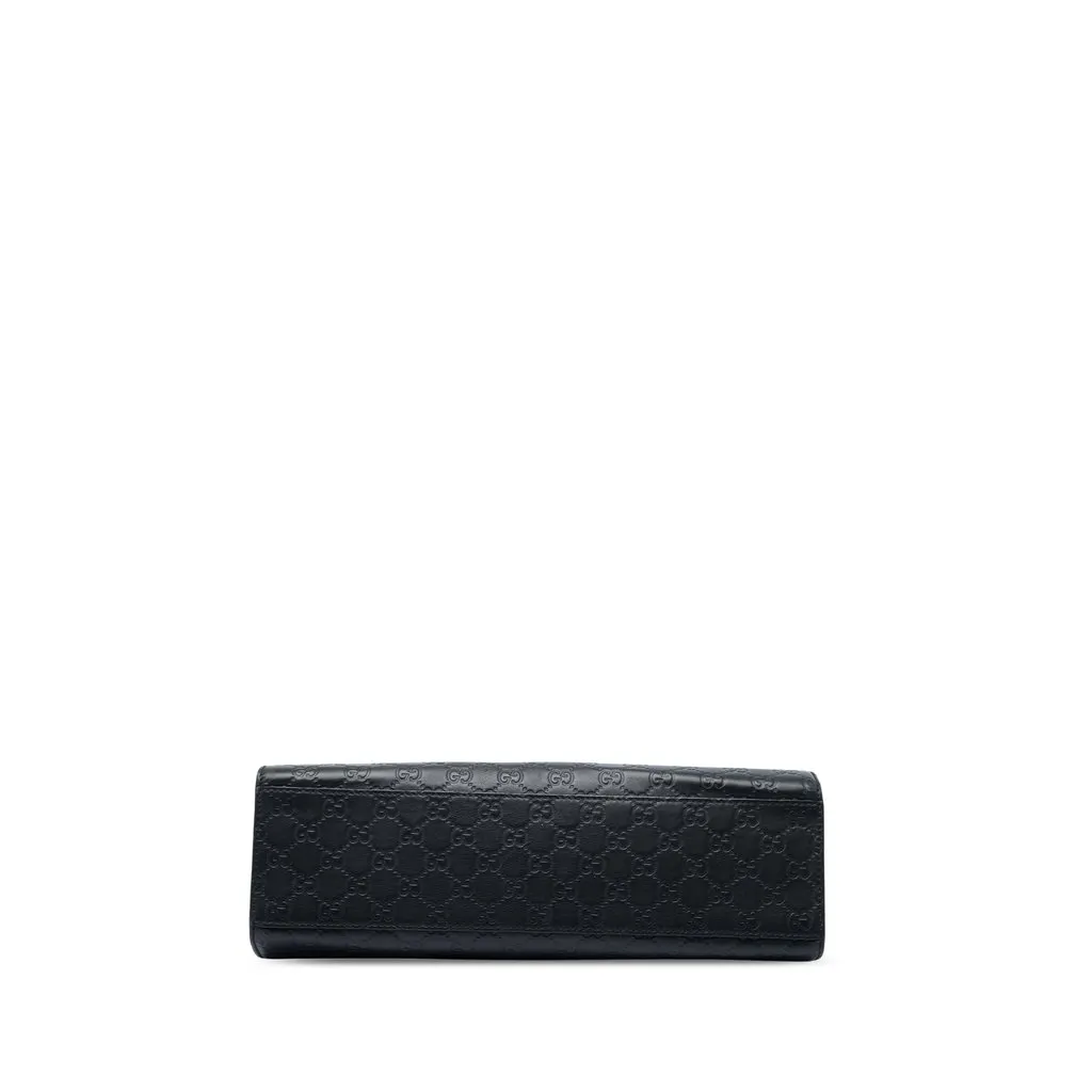 Gucci Large Guccissima Emily Shoulder Bag Black Leather Very good - Inside View