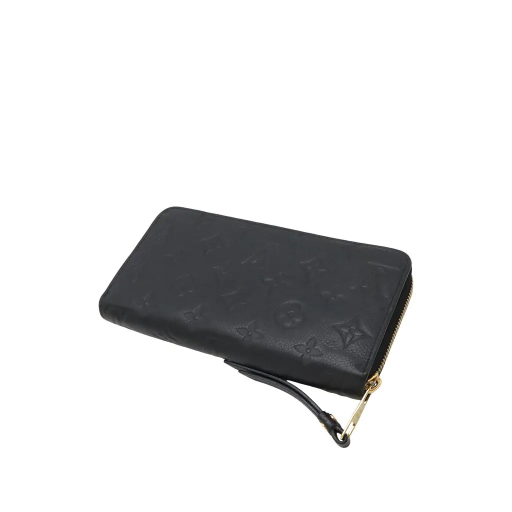Louis Vuitton Monogram Empreinte Zippy Long Wallet Black Leather Very good - Back View