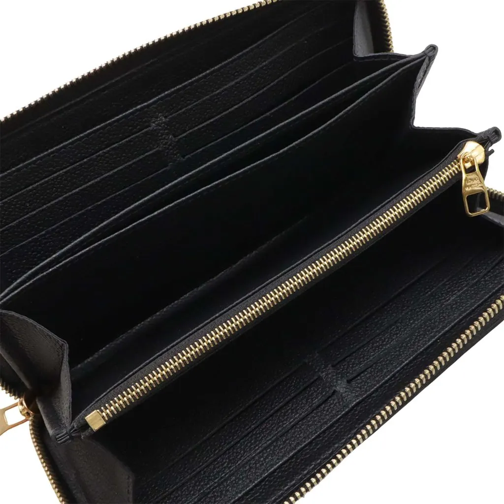 Louis Vuitton Monogram Empreinte Zippy Long Wallet Black Leather Very good - Inside View