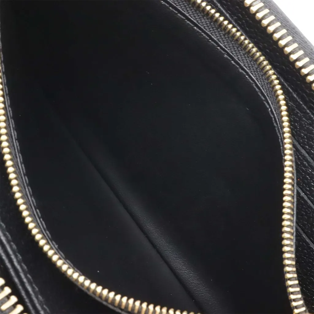 Louis Vuitton Monogram Empreinte Zippy Long Wallet Black Leather Very good - Model View