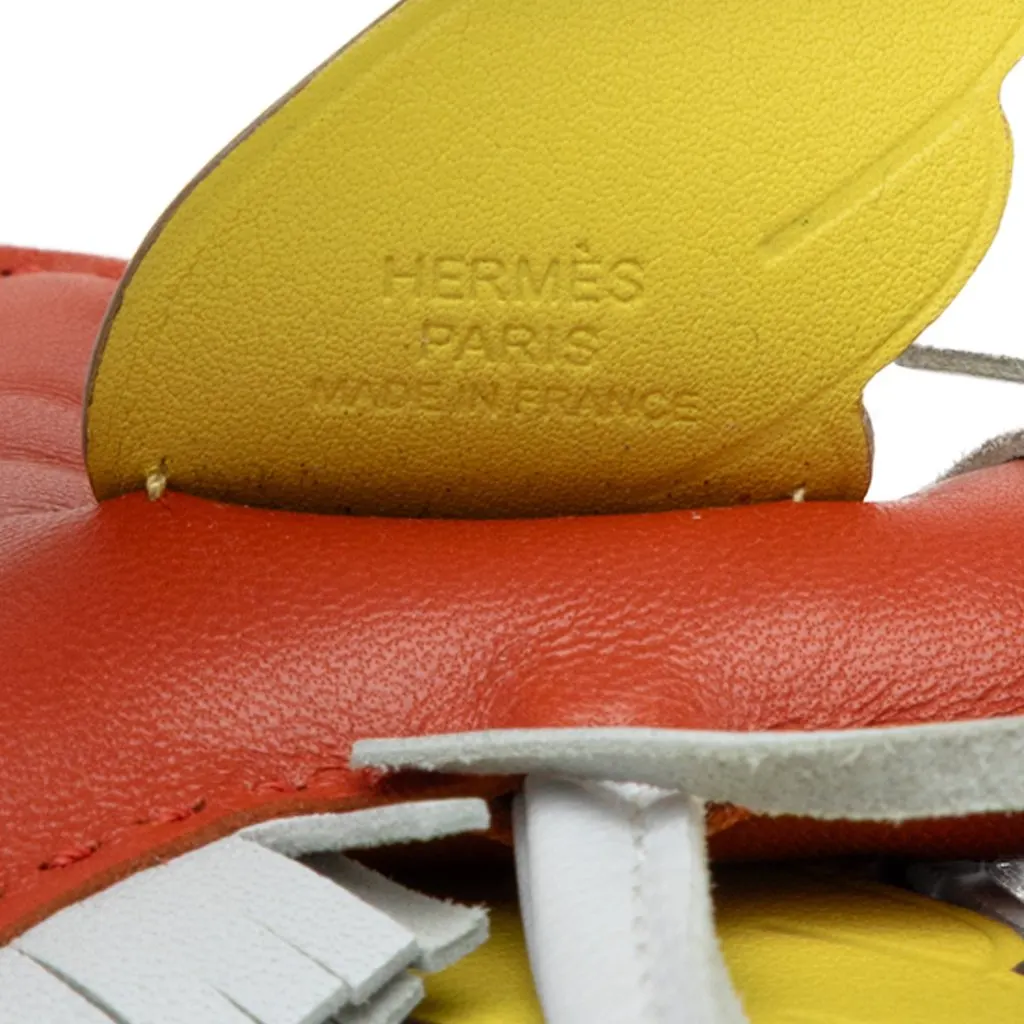 Hermès Milo Lambskin and Swift Grigri Rodeo Pegase Bag Charm PM Orange Leather Very good - Inside View