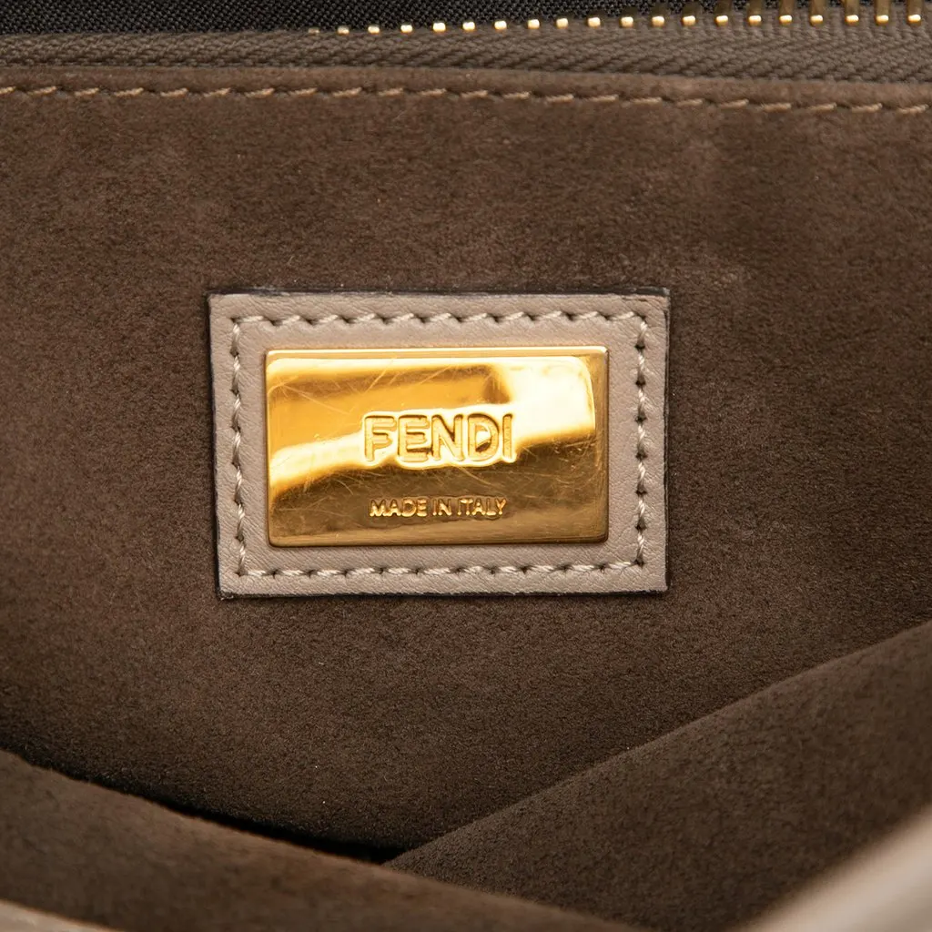 Fendi Medium Leather Peekaboo Iconic Satchel Brown Leather Very good - Box View