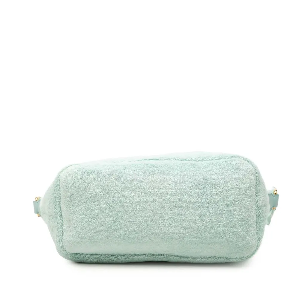 Miu Miu Terry Cloth Logo Handbag Green Very good - Inside View