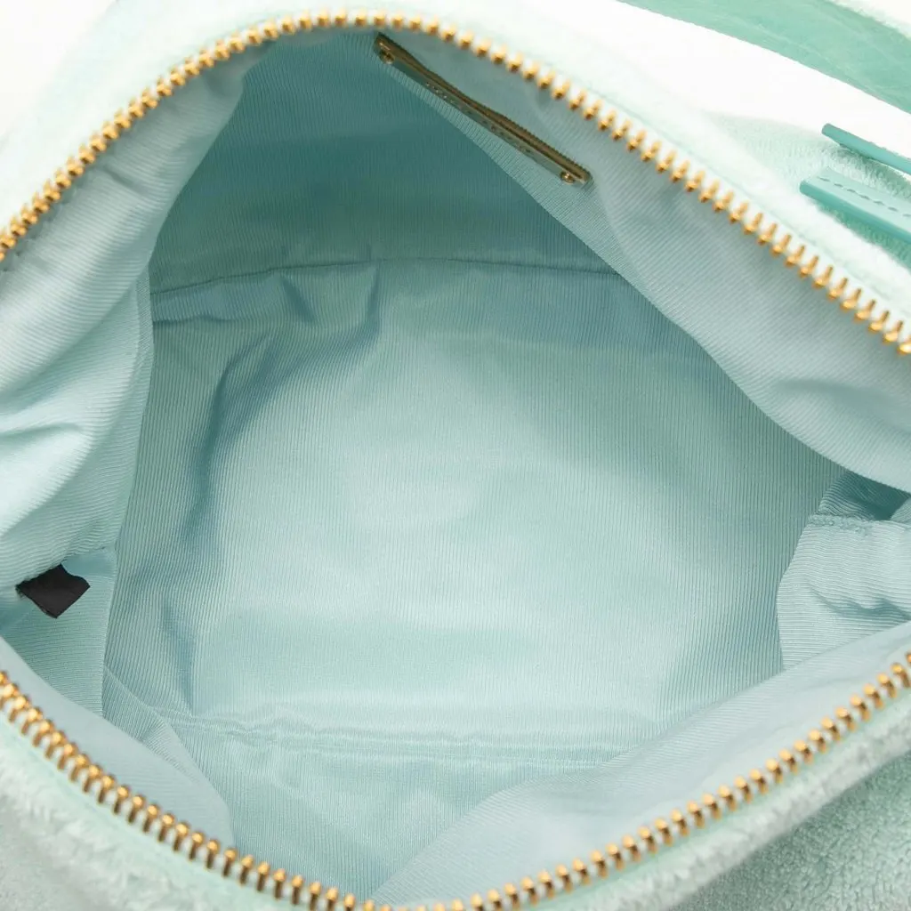 Miu Miu Terry Cloth Logo Handbag Green Very good - Model View