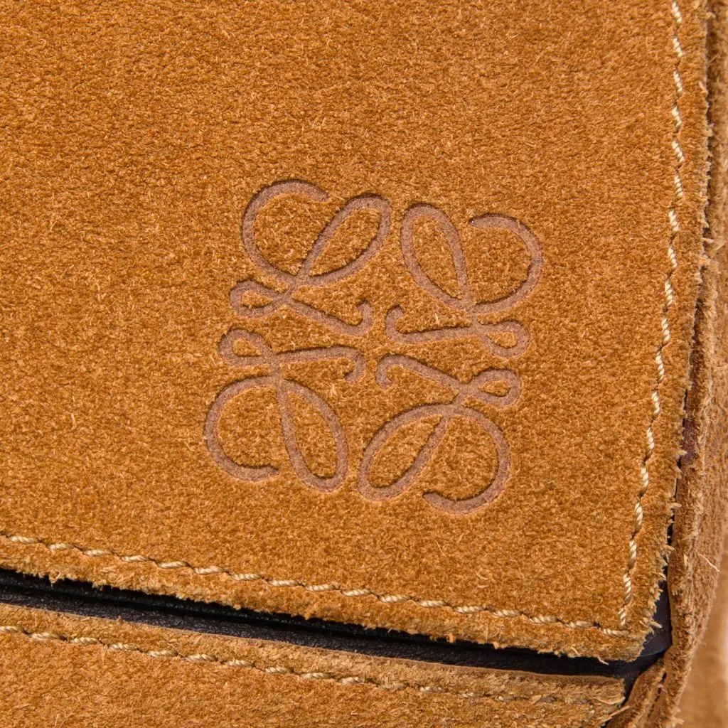 LOEWE Large Suede Puzzle Satchel Brown Leather Very good - Box View