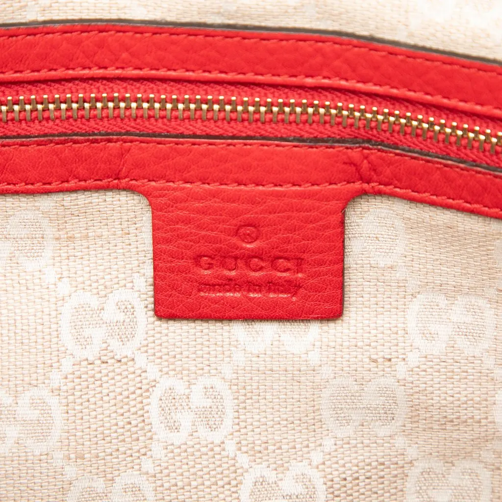 Gucci Calfskin Bamboo Diana Satchel Red Leather Good - Box View