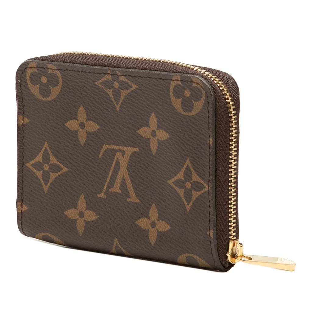Louis Vuitton Monogram Zippy Coin Purse Brown Canvas Very good - Back View