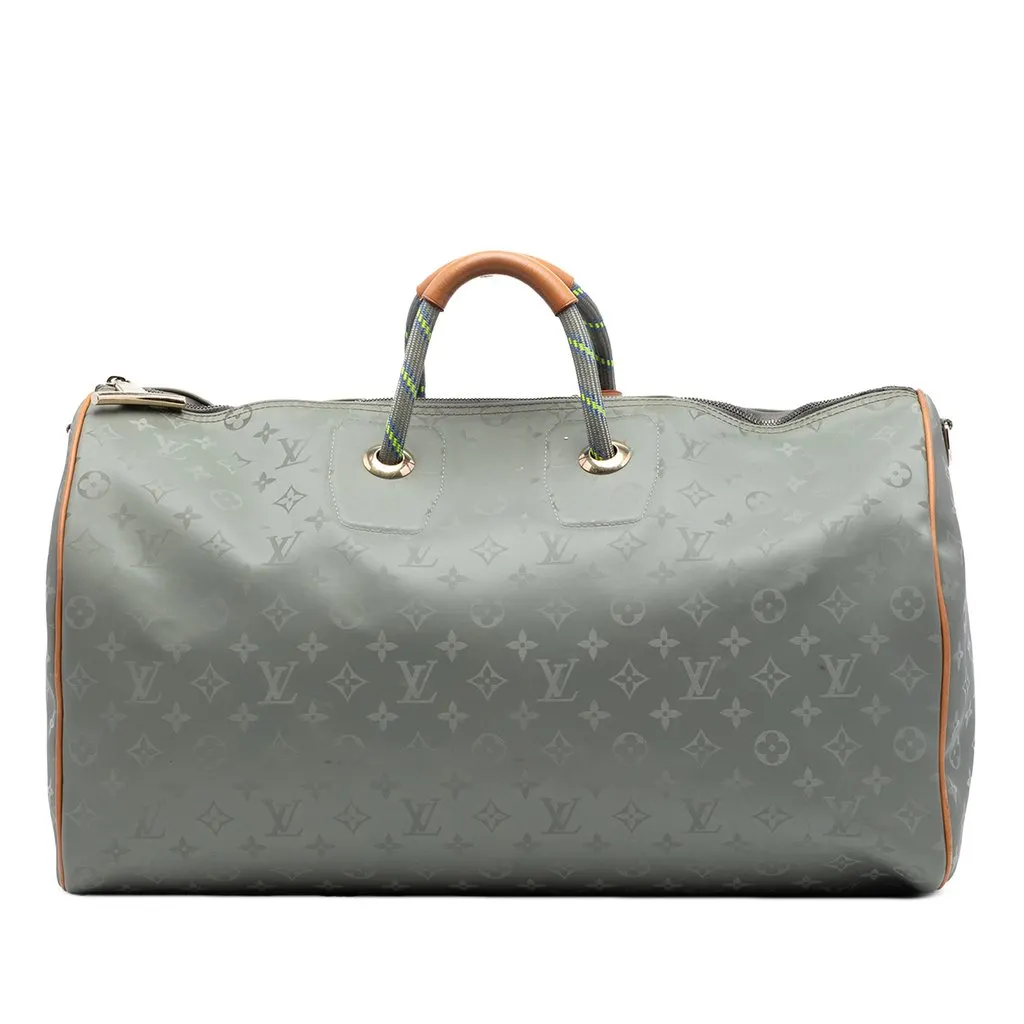 Louis Vuitton Monogram Titanium Keepall Bandouliere 50 Grey Very good - Front View