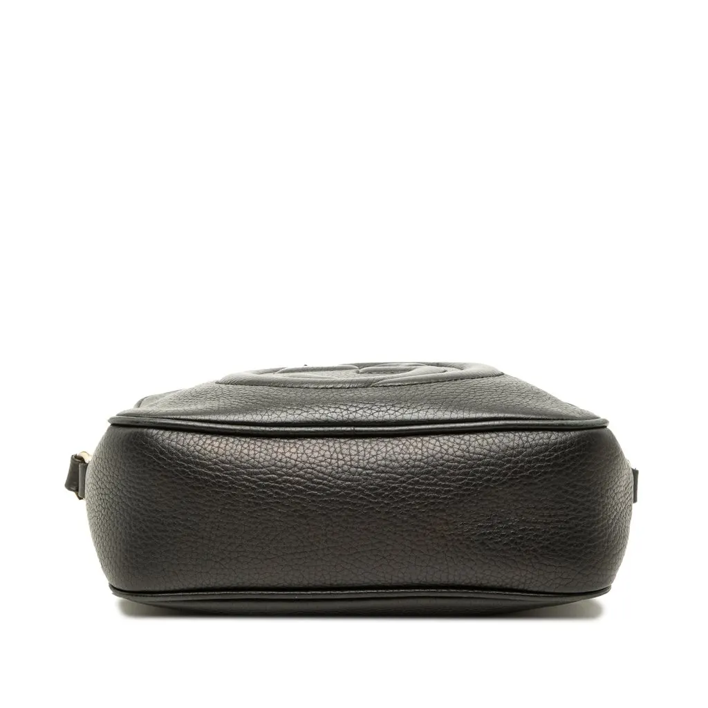 Gucci Calfskin Soho Disco Crossbody Black Leather Good - Inside View