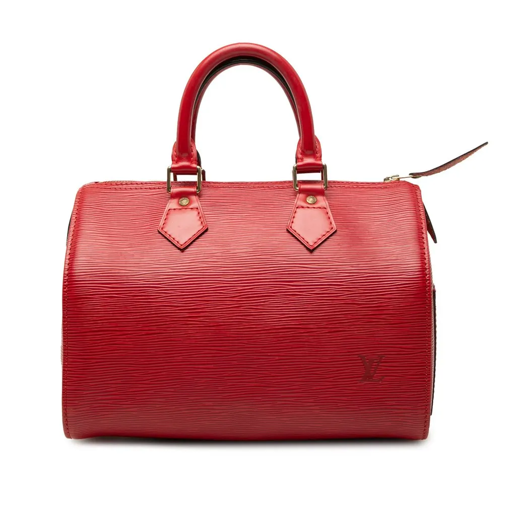 Louis Vuitton Epi Speedy 25 Red Leather Very good - Front View