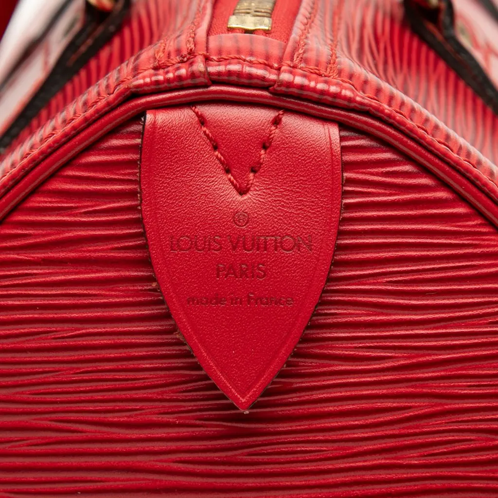 Louis Vuitton Epi Speedy 25 Red Leather Very good - Box View
