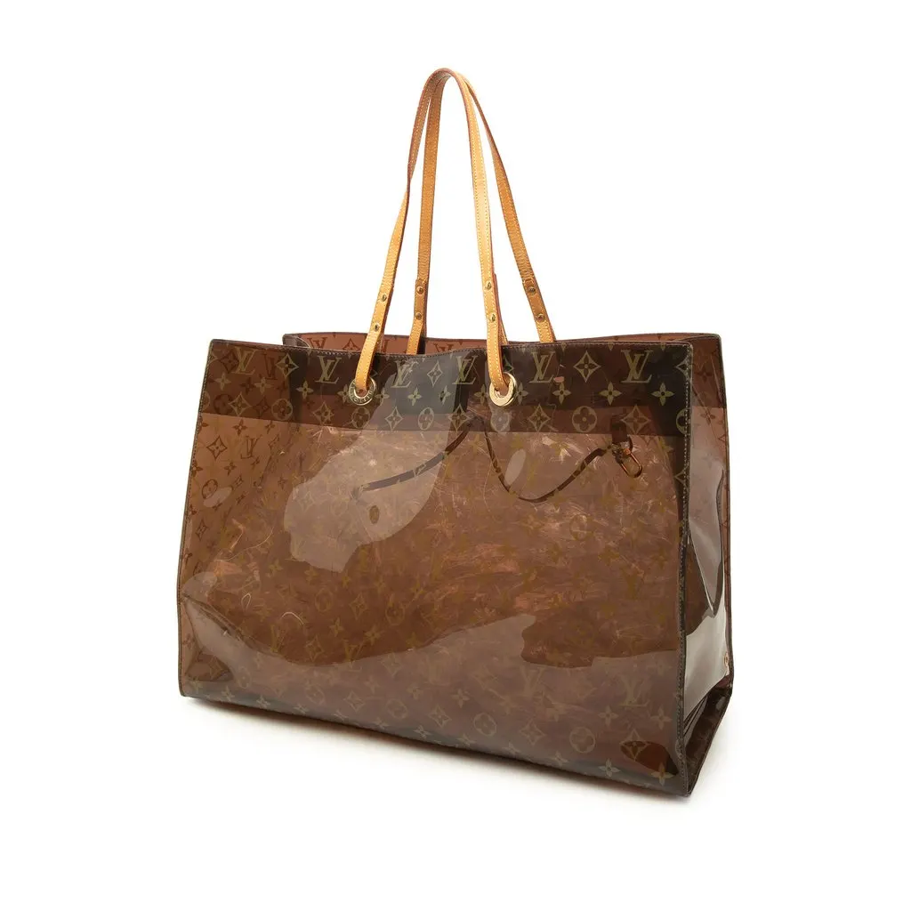 Louis Vuitton Monogram Vinyl Cabas Sac Cruise Brown Plastic Good - Back View