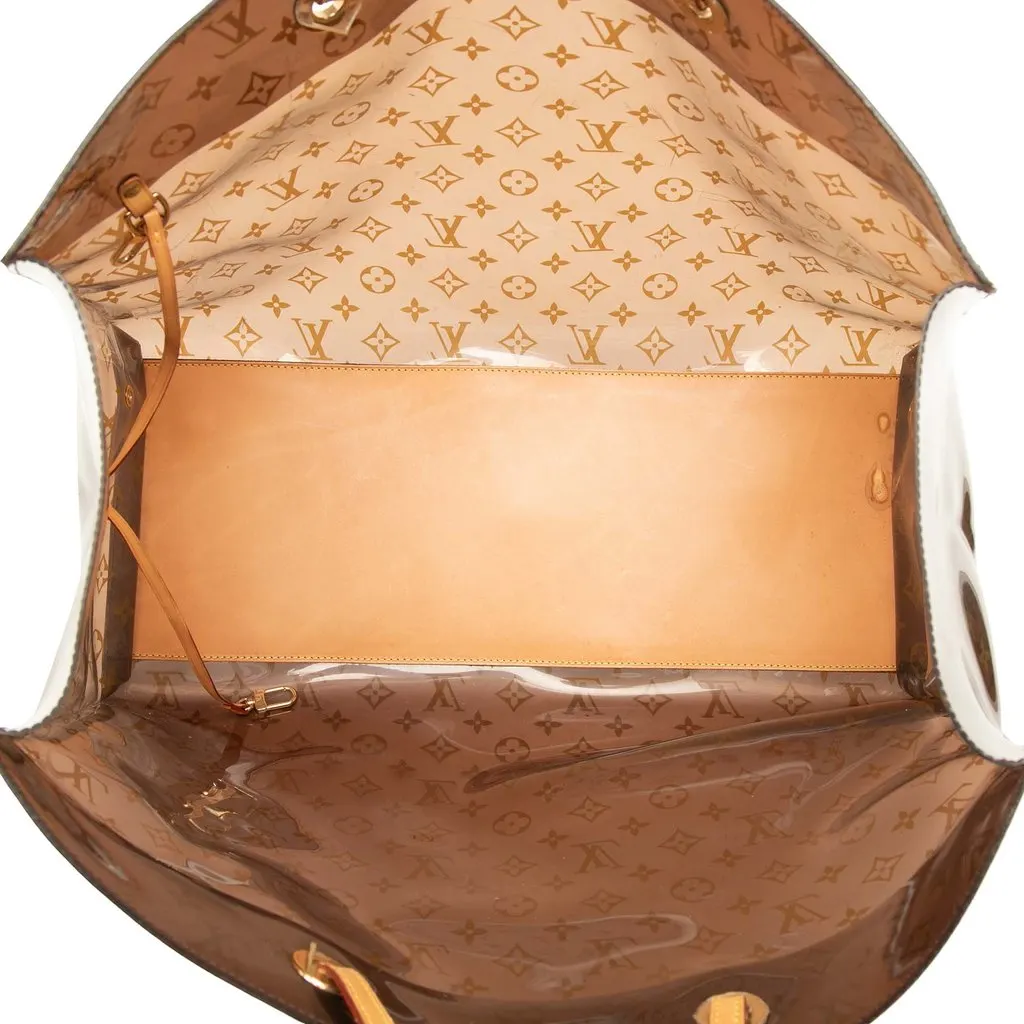 Louis Vuitton Monogram Vinyl Cabas Sac Cruise Brown Plastic Good - Model View