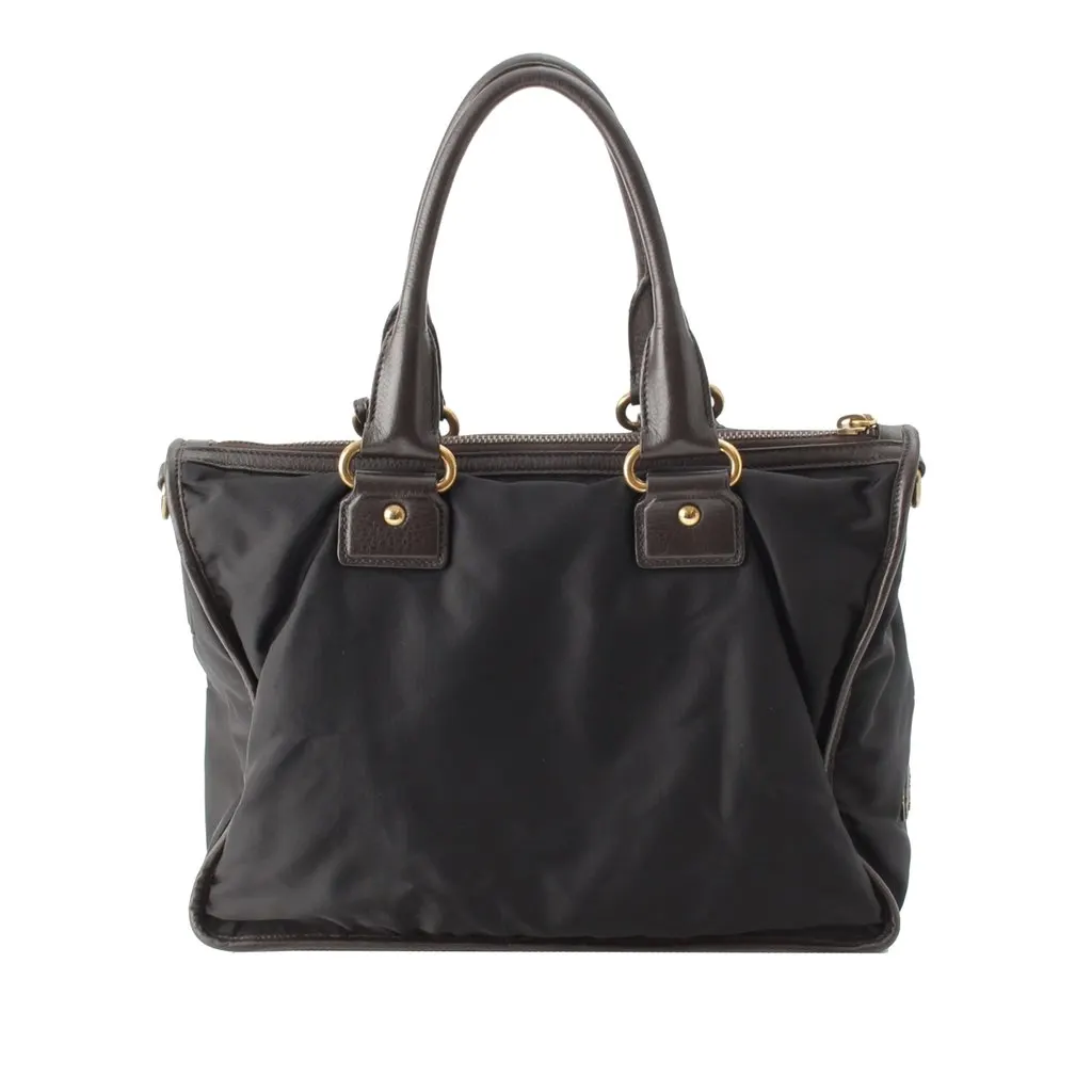 Prada Tessuto Canapa Logo Satchel Black Very good - Inside View