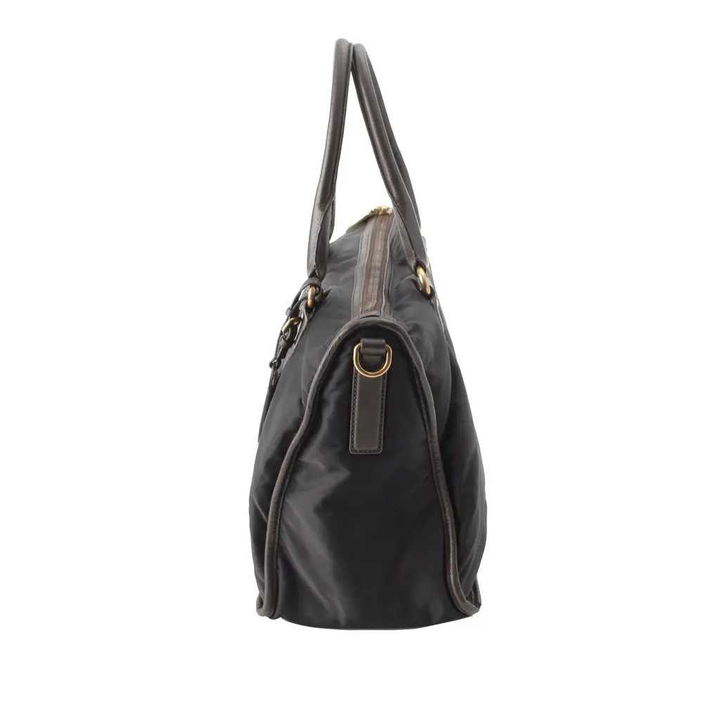 Prada Tessuto Canapa Logo Satchel Black Very good - Model View
