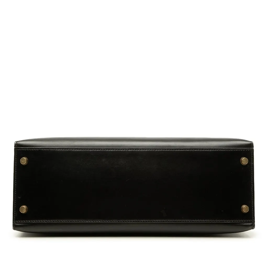 Hermès Box Calf Kelly Sellier 32 Black Leather Good - Inside View