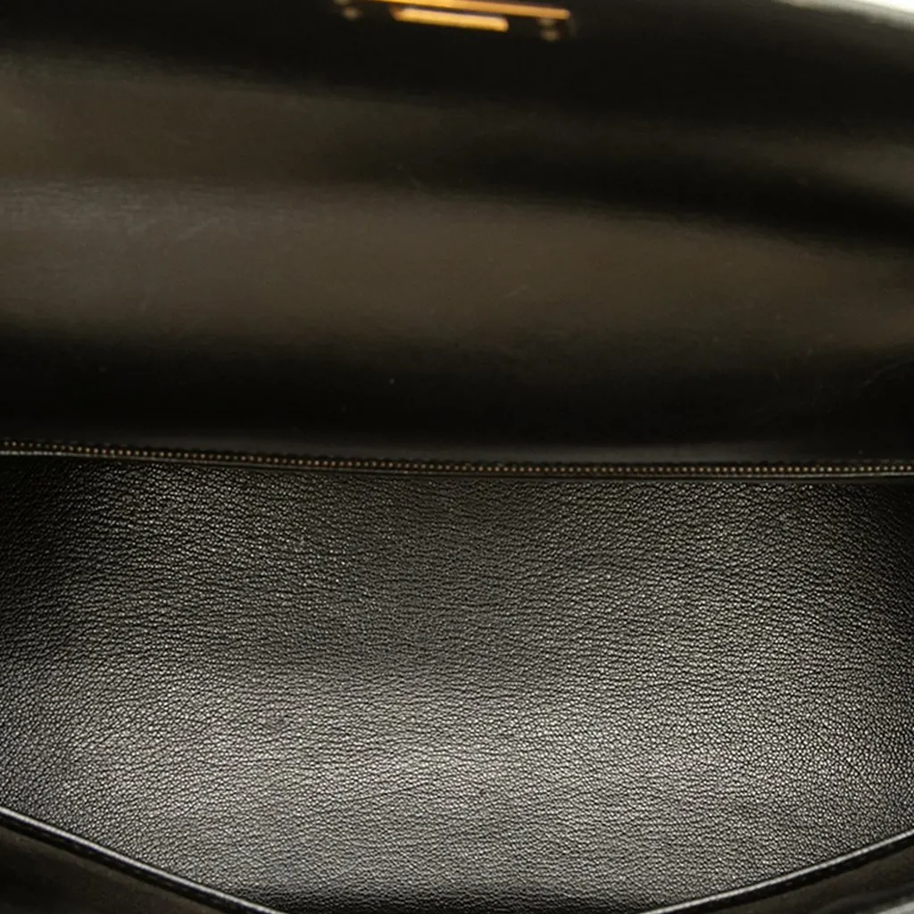 Hermès Box Calf Kelly Sellier 32 Black Leather Good - Model View