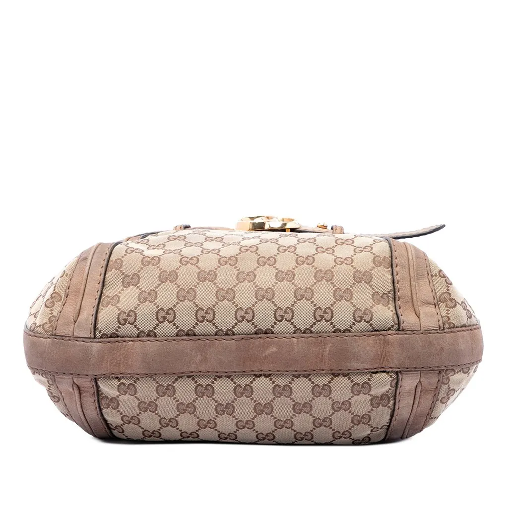 Gucci Medium GG Canvas Running Satchel Beige Good - Inside View