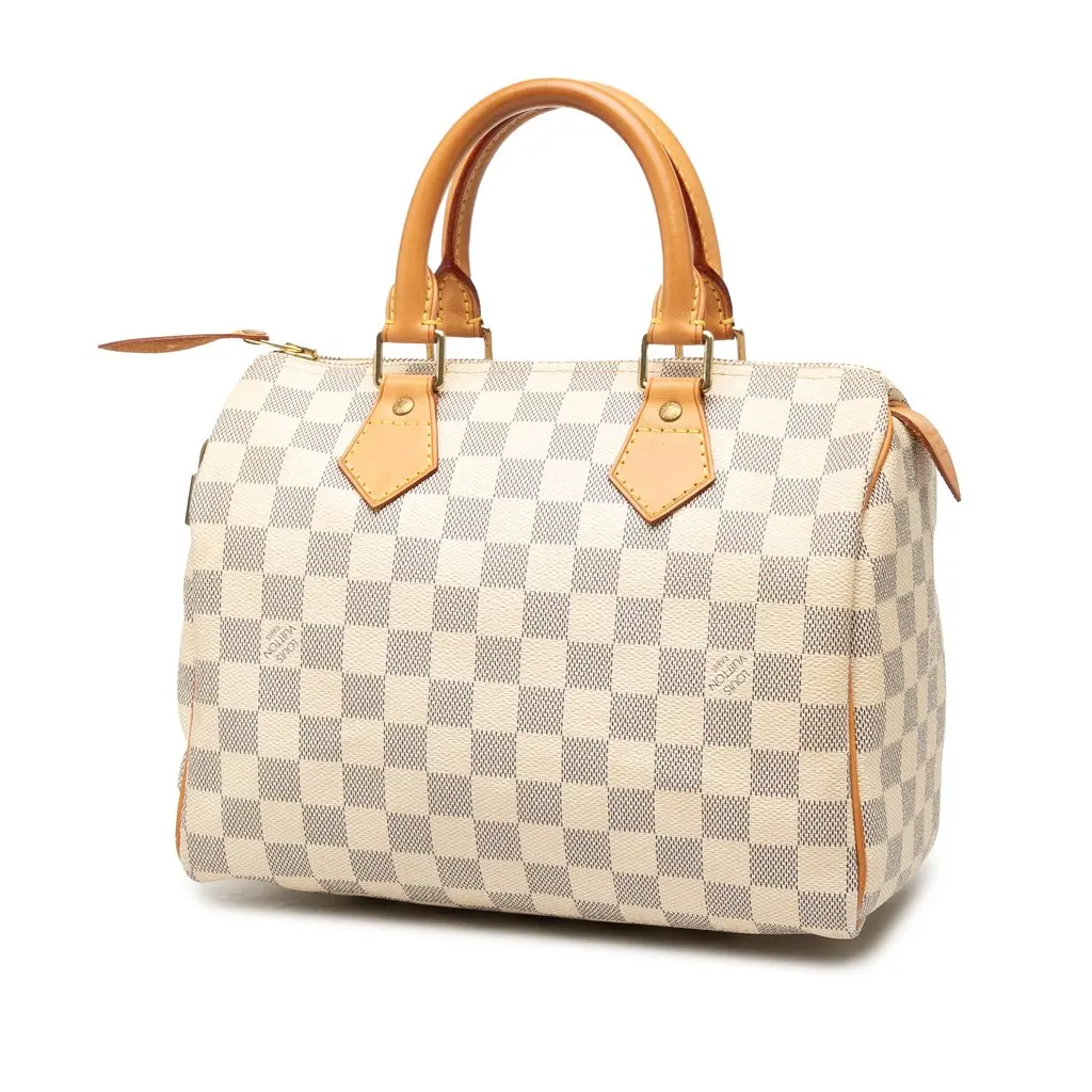 Louis Vuitton Damier Azur Speedy 25 White Very good - Back View