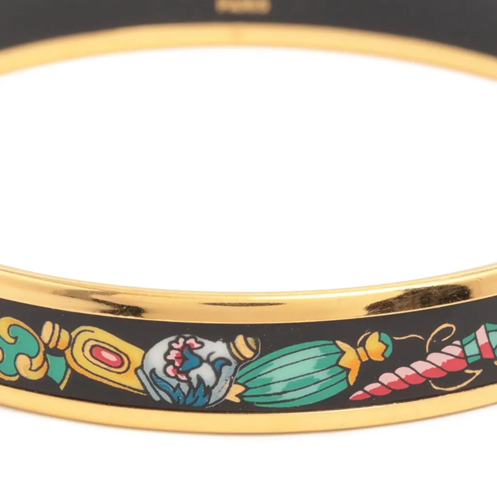 Hermès Narrow Enamel Qu Importe le Flacon Bangle 65 Black Very good - Inside View
