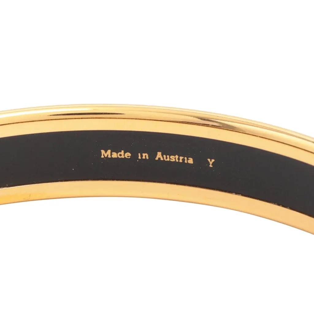 Hermès Narrow Enamel Qu Importe le Flacon Bangle 65 Black Very good - Box View