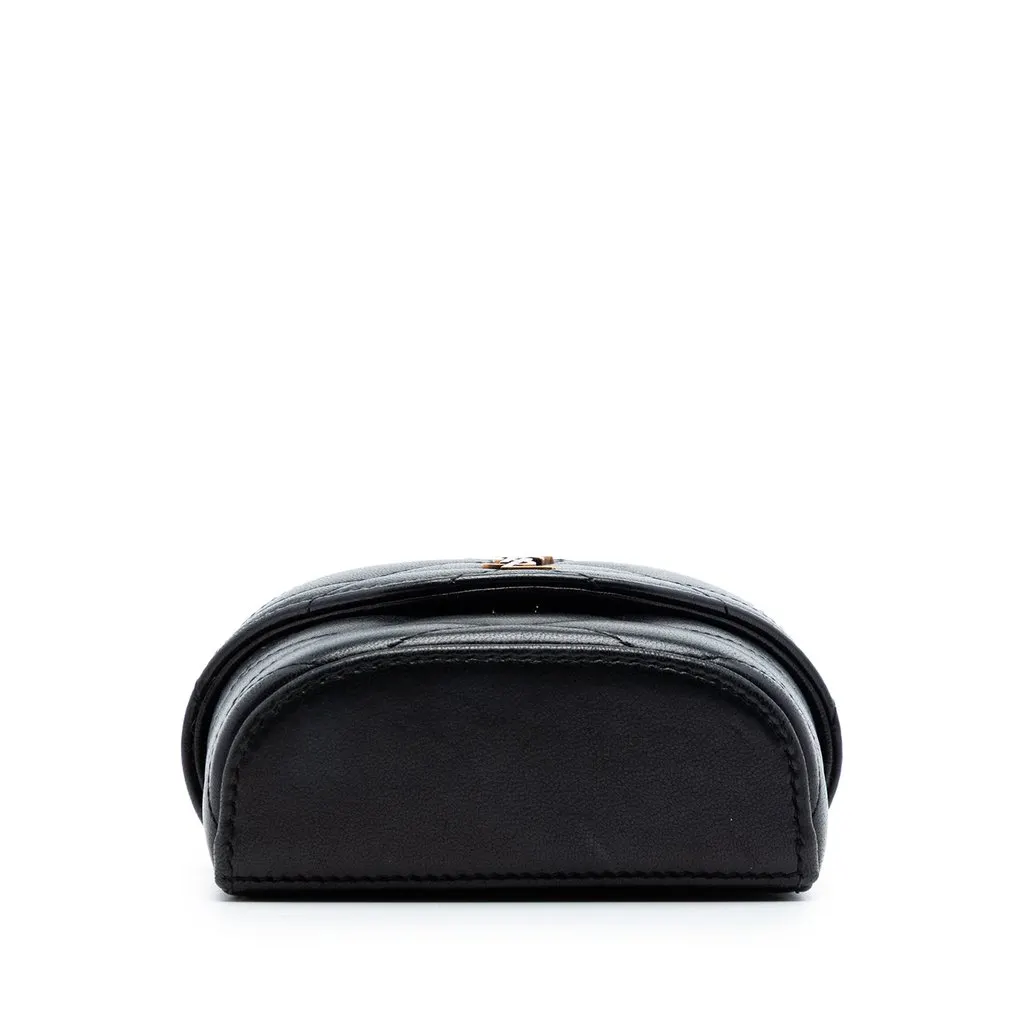Saint Laurent Micro Quilted Lambskin Monogram June Box Vanity Bag Black Leather Very good - Inside View