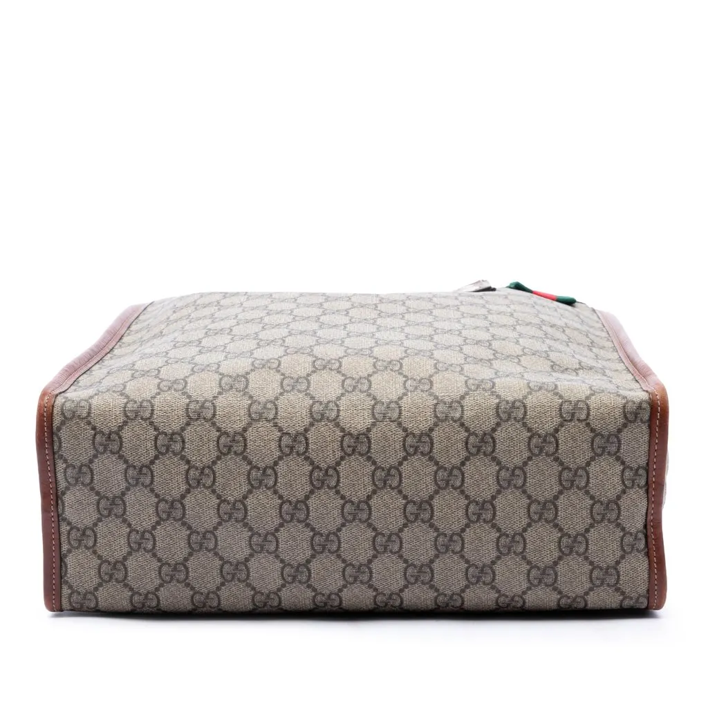 Gucci GG Supreme Web Tote Beige Canvas Very good - Inside View