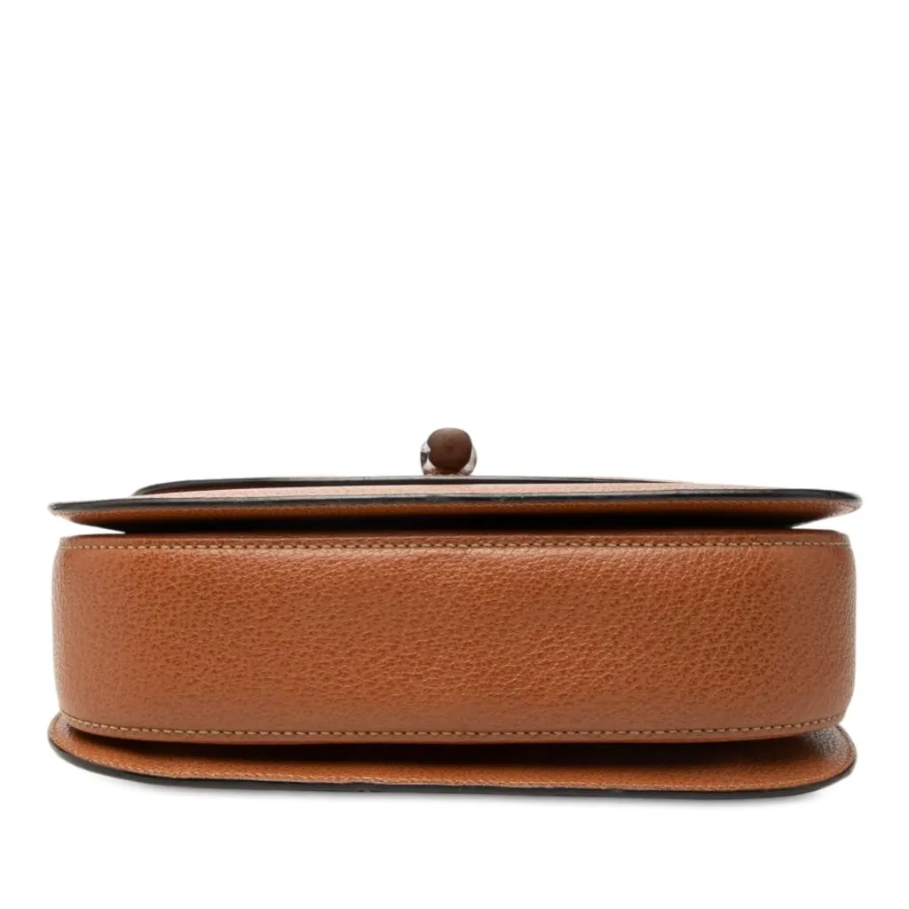 Gucci Grained Calfskin Bamboo Night Brown Leather Very good - Inside View