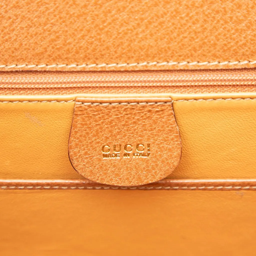 Gucci Grained Calfskin Bamboo Night Brown Leather Very good - Box View