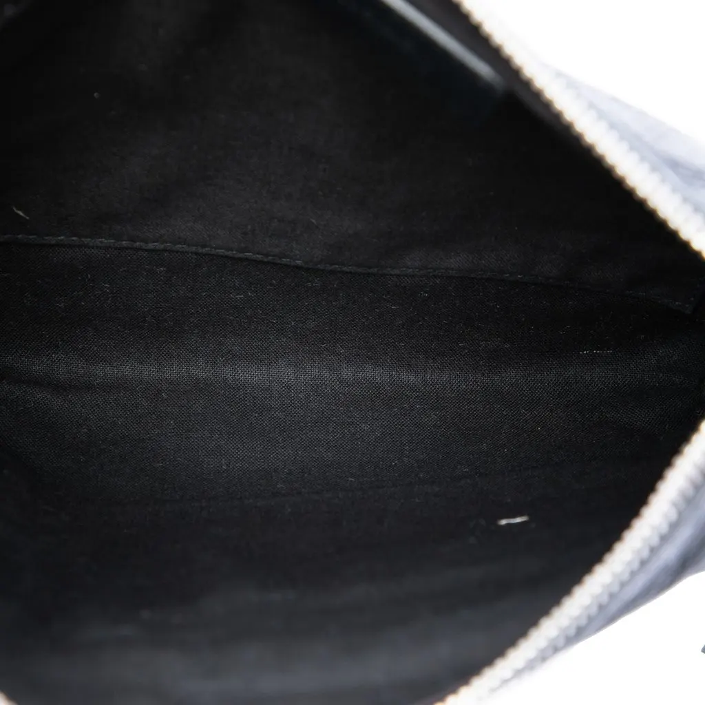 Balenciaga Lambskin Motocross Classic Flat Clutch Black Leather Very good - Model View