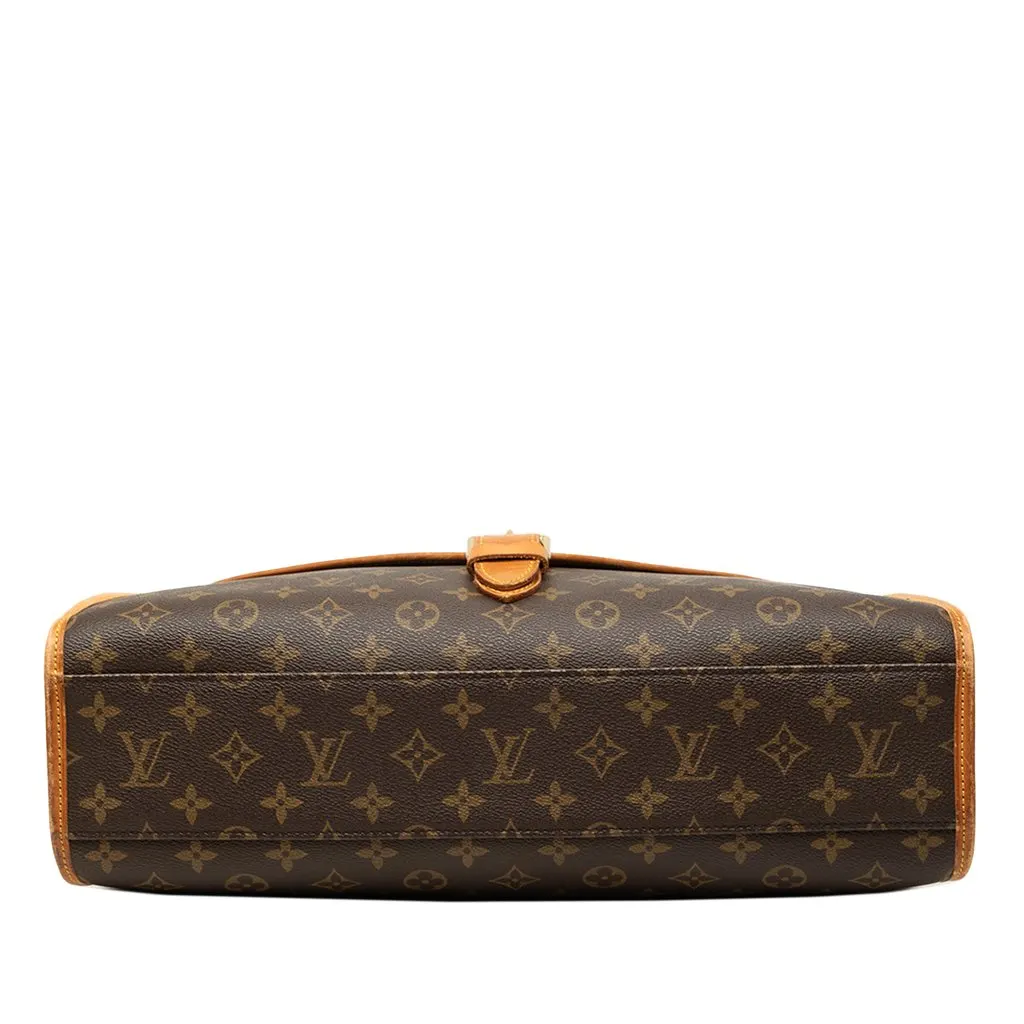 Louis Vuitton Monogram Beverly Briefcase MM Brown Good - Inside View