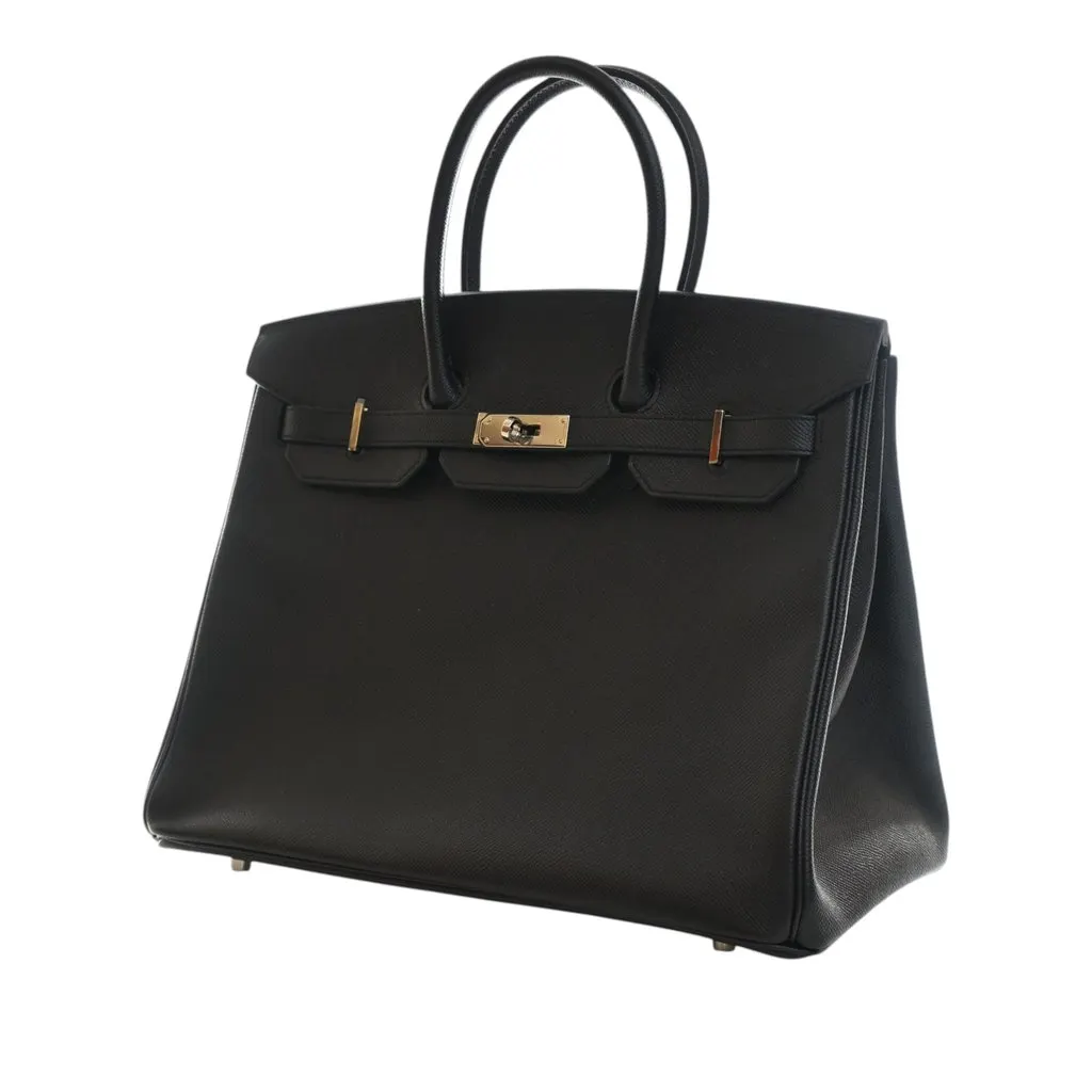 Hermès Epsom Birkin Retourne 35 Black Leather Very good - Inside View